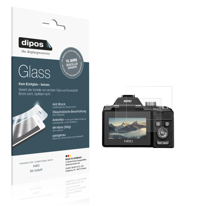 Matte Displayschutzfolie von dipos passend für NBD 8K 64MP, 9H kratzfest und blasenfrei montiert