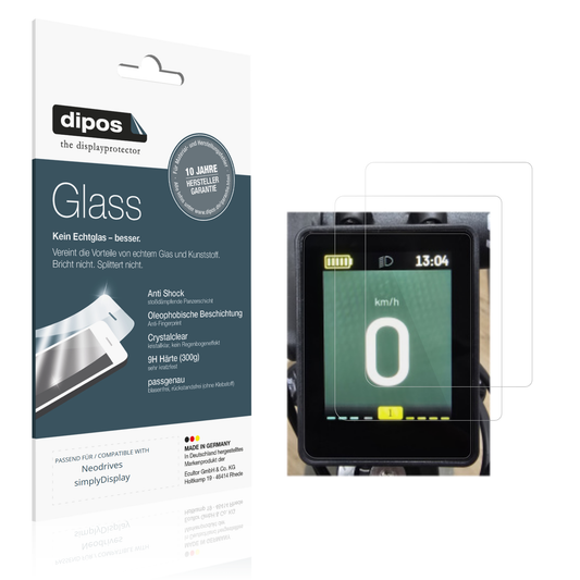2x 9H Schutzfolie für Neodrives simplyDisplay Panzerfolie