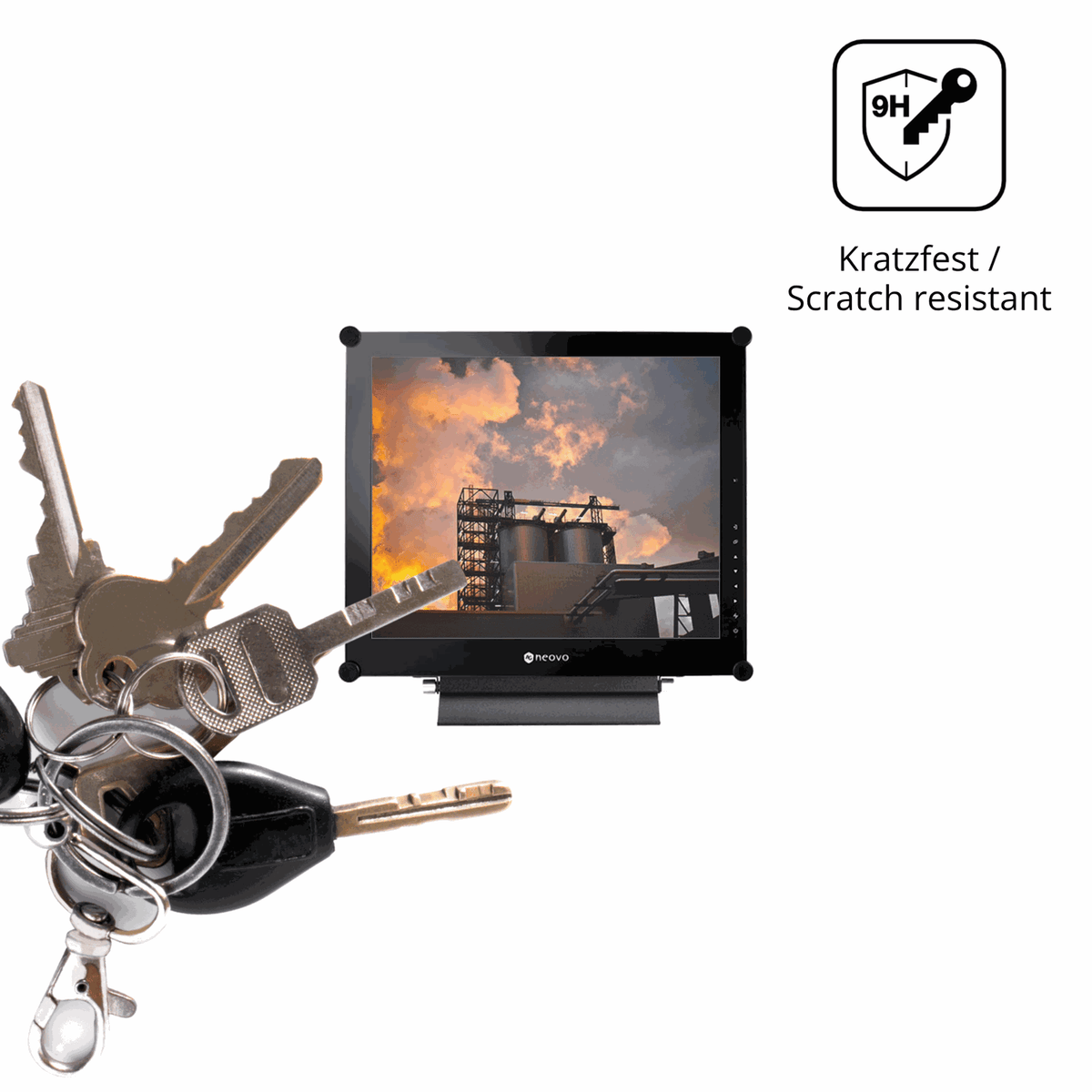 dipos Displayschutz für Neovo SX-19G, mattierte Oberfläche, robuste Festigkeit und perfekte Passform