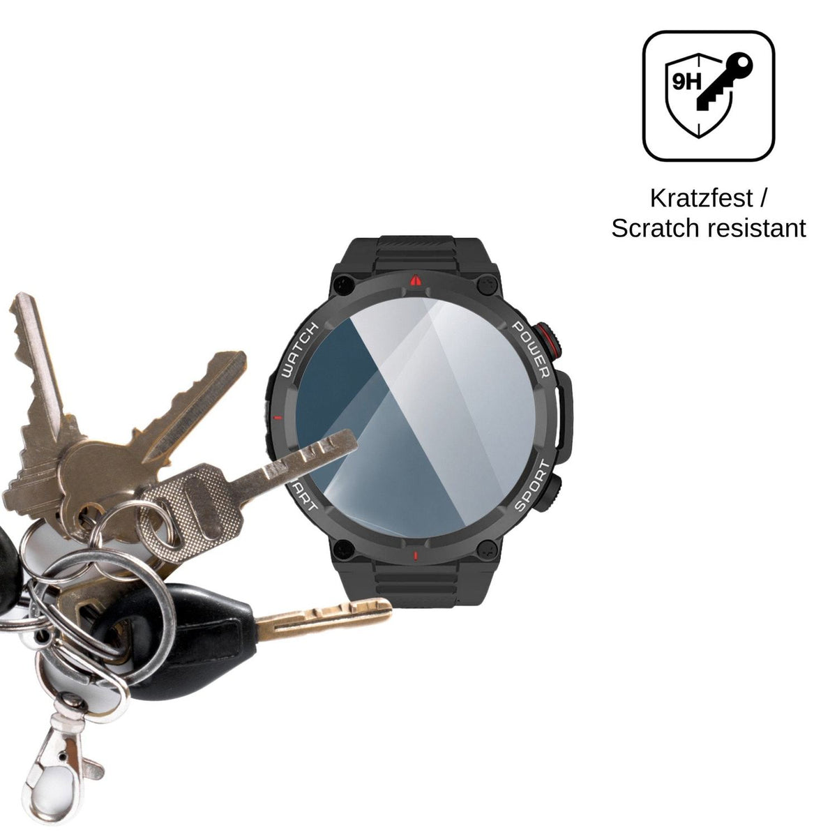 2x 9H Schutzfolie für Neow W-Watch 1.39 Panzerfolie