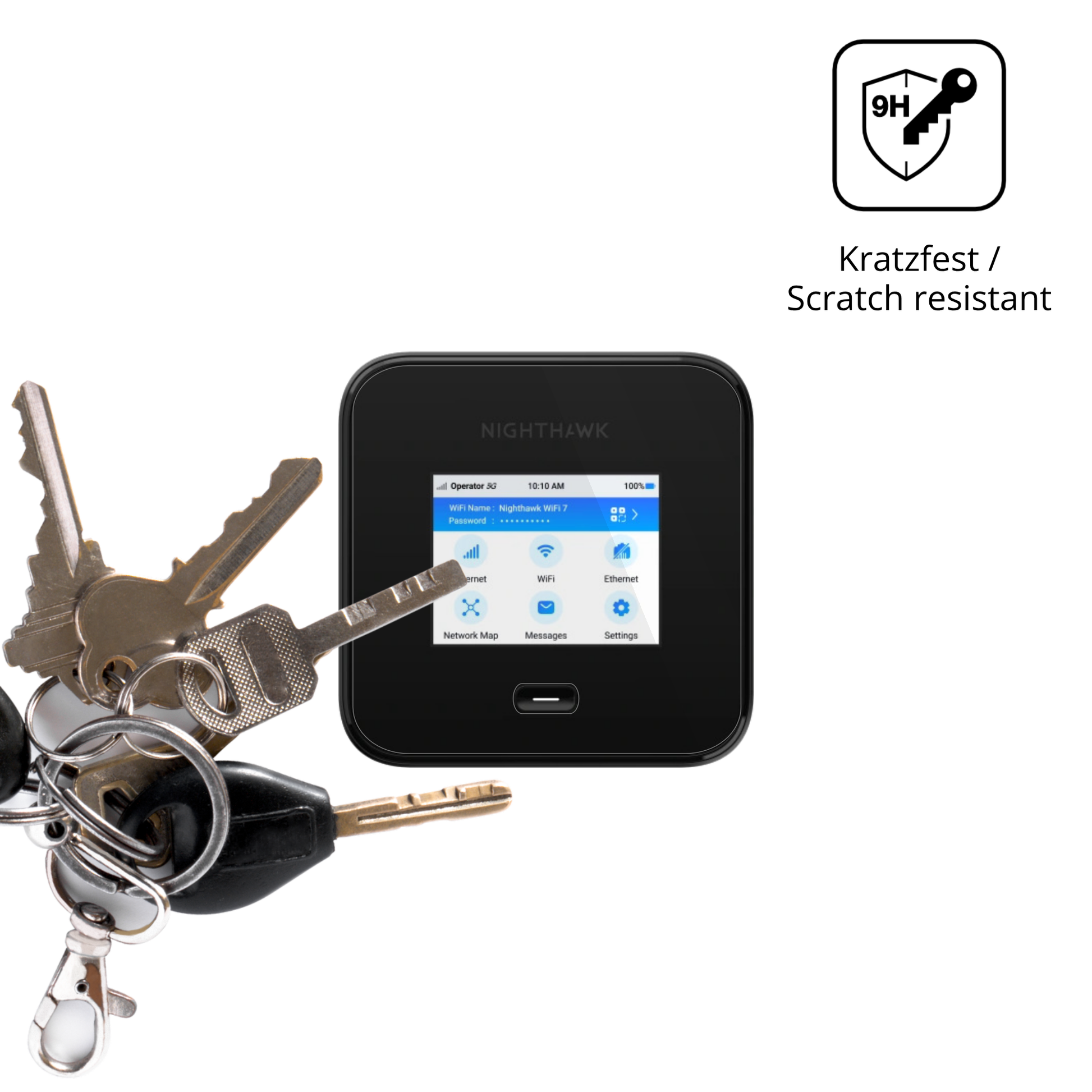 dipos Displayschutz für Netgear Nighthawk M7 Pro, transparente Oberfläche, perfekte Passform auch für die Rundungen