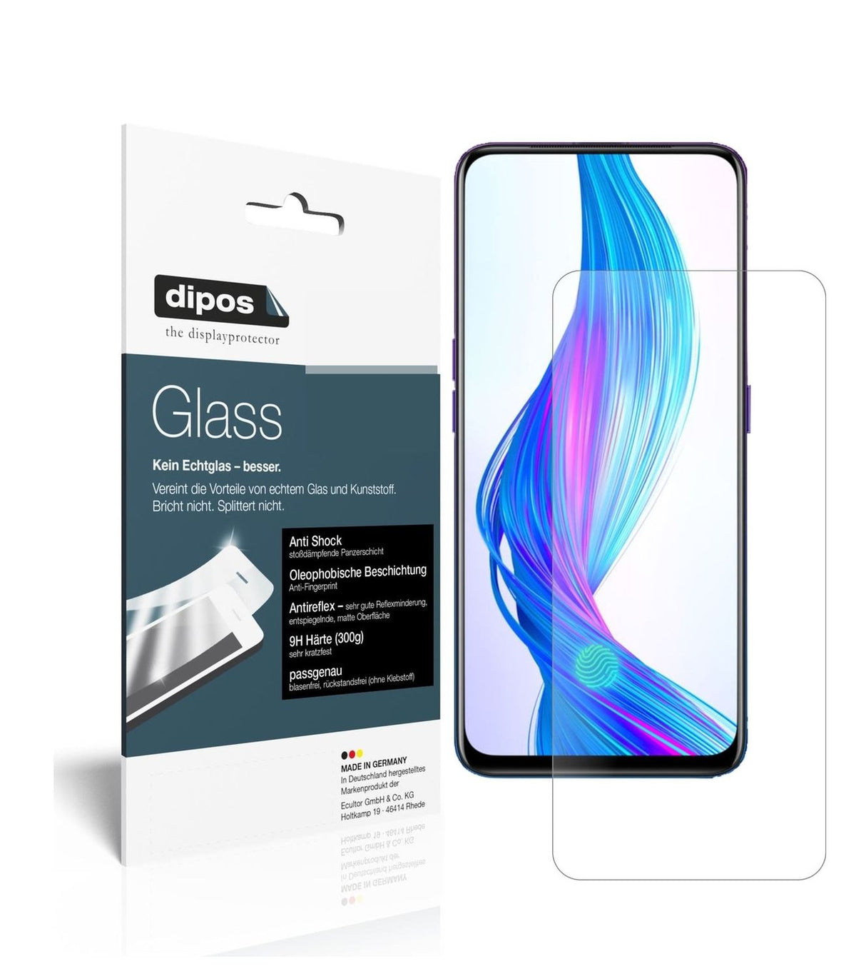1x 9H Schutzfolie matt für Oppo Realme X Master Edition Panzerfolie