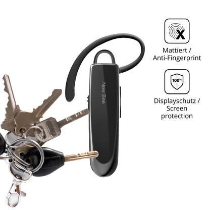 dipos Displayschutz für New Bee Bluetooth Headset, mattierte Oberfläche, Blickschutzfilter und perfekter Passform