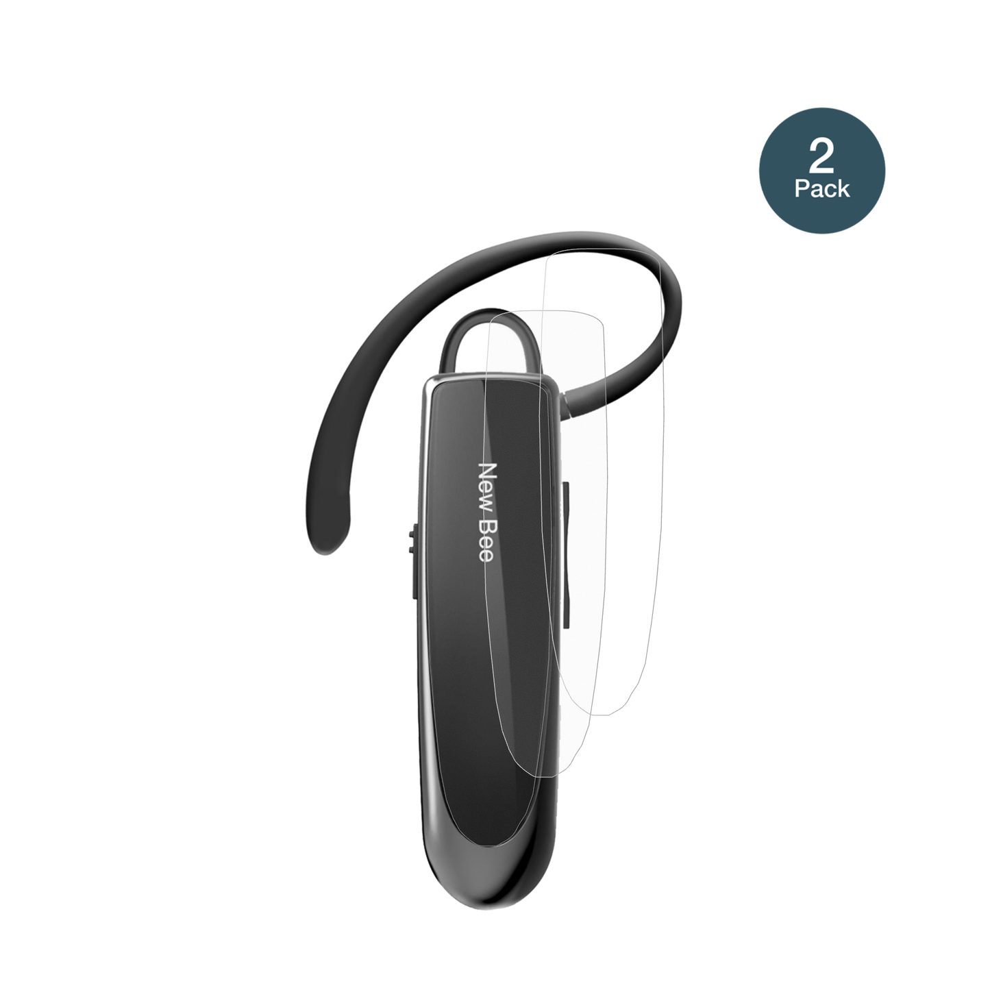 New BeeBluetooth Headset mit aufgebrachter dipos Panzerfolie, die lästige Fingerabdrücke minimiert