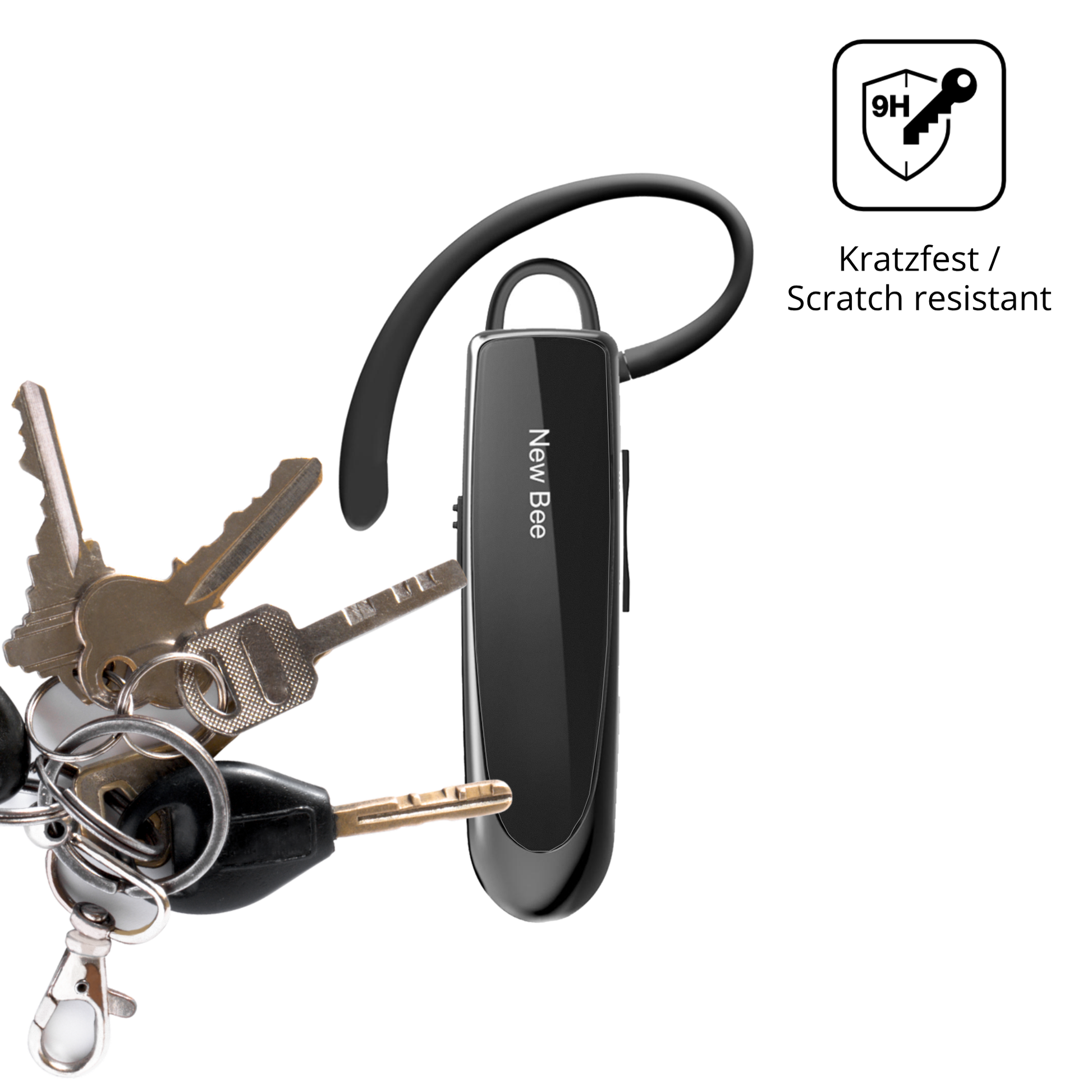 dipos Displayschutz für New Bee Bluetooth Headset, mattierte Oberfläche, robuste Festigkeit und perfekte Passform