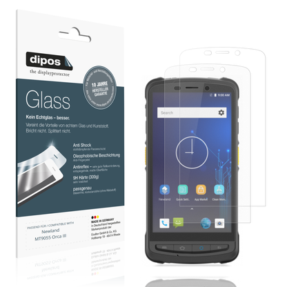 Matte Displayschutzfolie von dipos passend für Newland MT9055 Orca III, 9H kratzfest und blasenfrei montiert