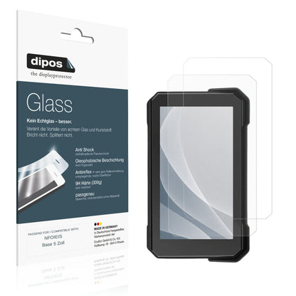 Matte Displayschutzfolie von dipos passend für NFOIEIS Base 5 Zoll, 9H kratzfest und blasenfrei montiert