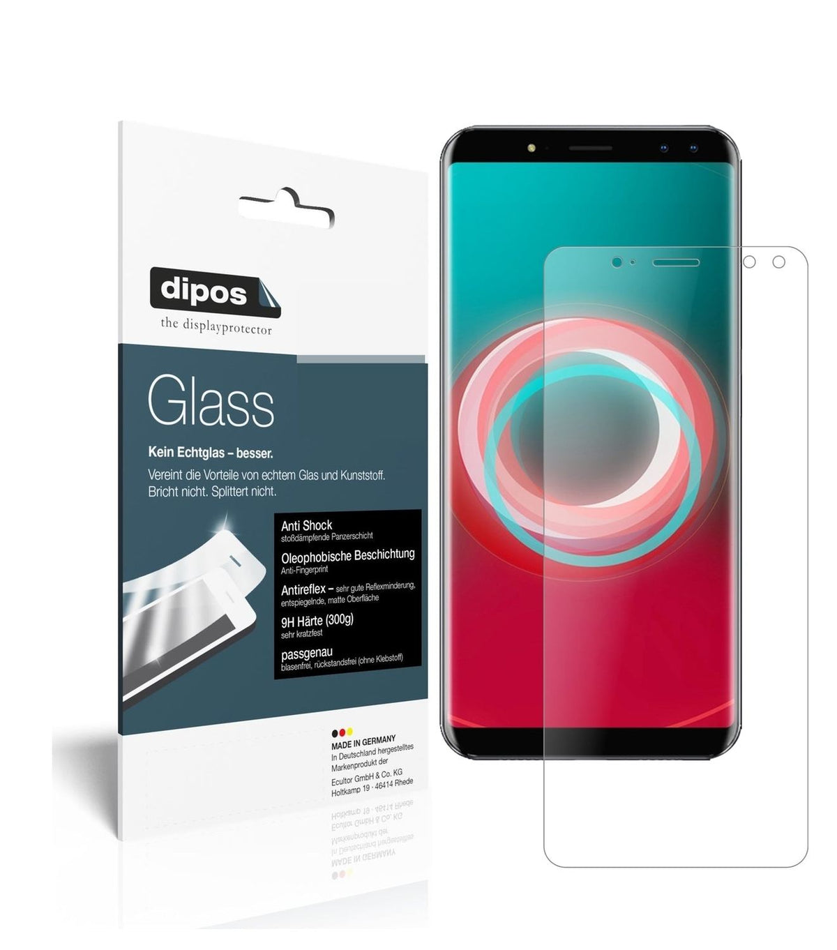 1x 9H Schutzfolie matt für Ulefone Power 3S Panzerfolie