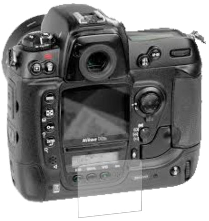 NikonD2Hs mit aufgebrachter dipos Panzerfolie, die lästige Fingerabdrücke minimiert