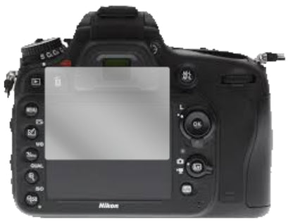 NikonD610 mit aufgebrachter dipos Displayschutzfolie, glasklare Darstellung ohne Einschränkungen