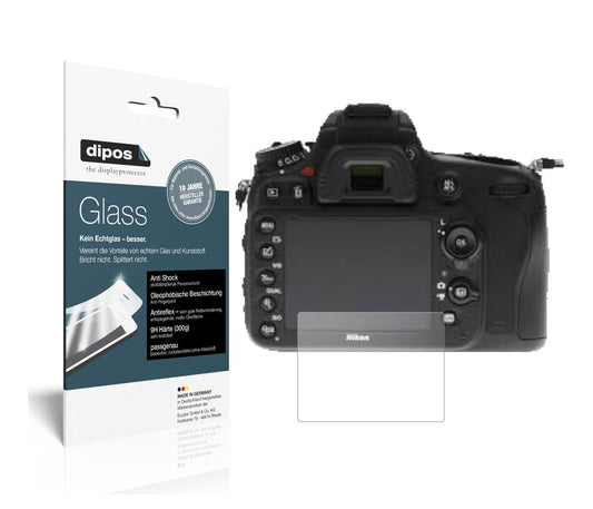 Matte Displayschutzfolie von dipos passend für Nikon D610, 9H kratzfest und blasenfrei montiert