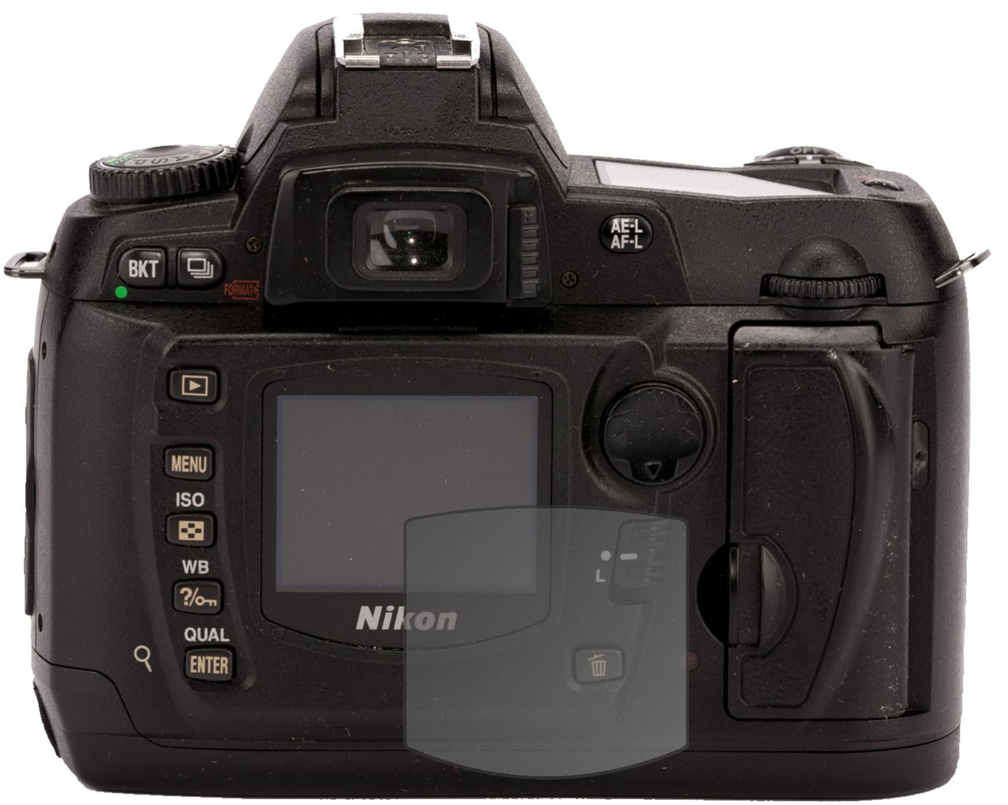 Blickschutzfolie von dipos passend für Nikon D70, präziser Zuschnitt und blasenfrei montiert
