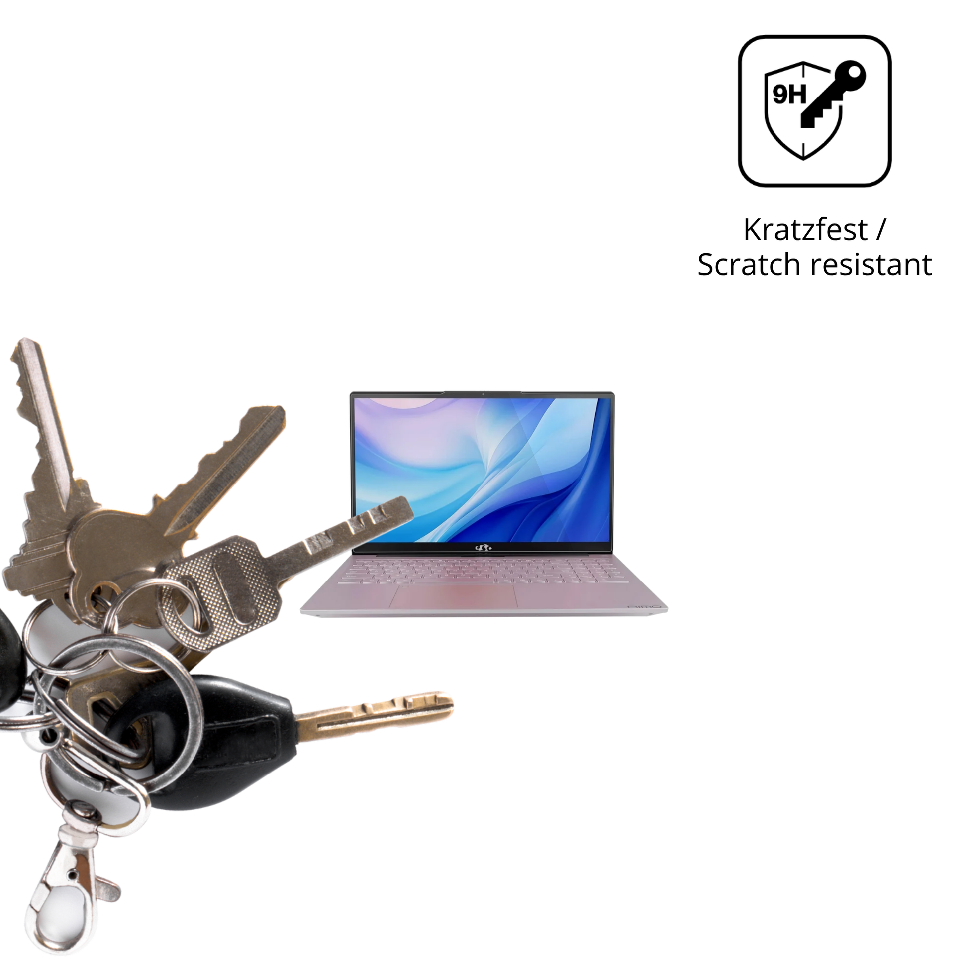 dipos Displayschutz für NIMO N151, transparente Oberfläche, perfekte Passform auch für die Rundungen