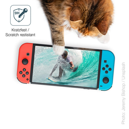 dipos Displayschutz für Nintendo Switch OLED, mattierte Oberfläche, robuste Festigkeit und perfekte Passform