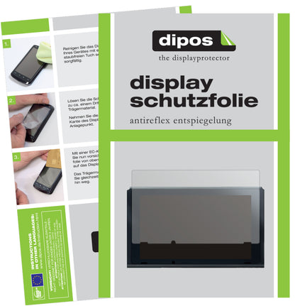 Matte Displayschutzfolie von dipos passend für Nintendo Switch (2021), präziser Zuschnitt und blasenfrei montiert