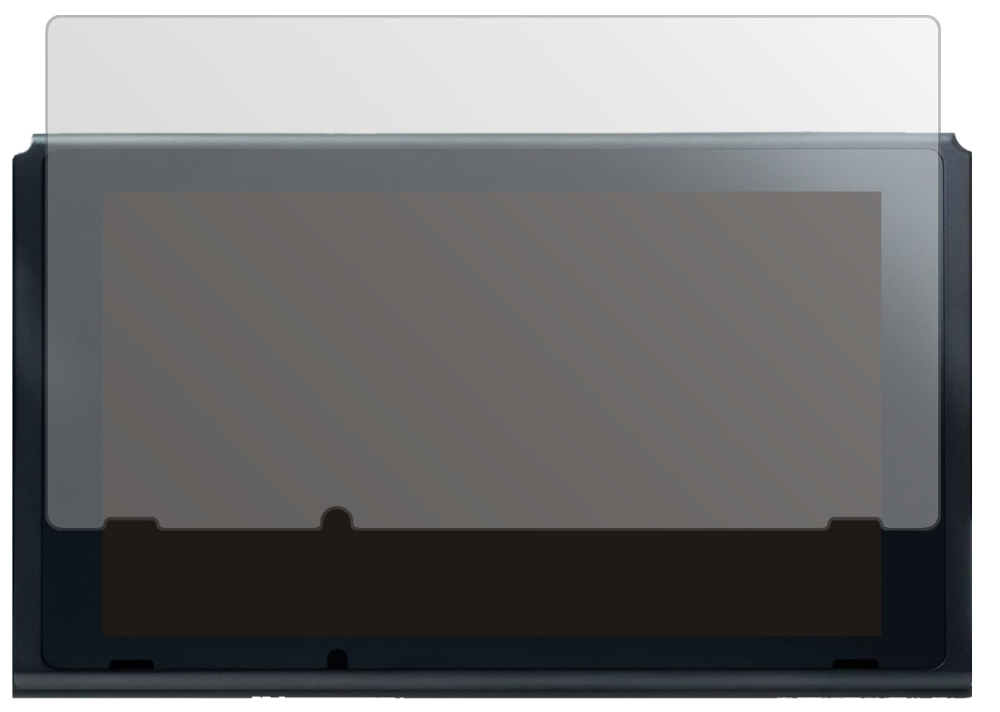NintendoSwitch (2021) mit aufgebrachter dipos Displayschutzfolie, die lästige Fingerabdrücke minimiert