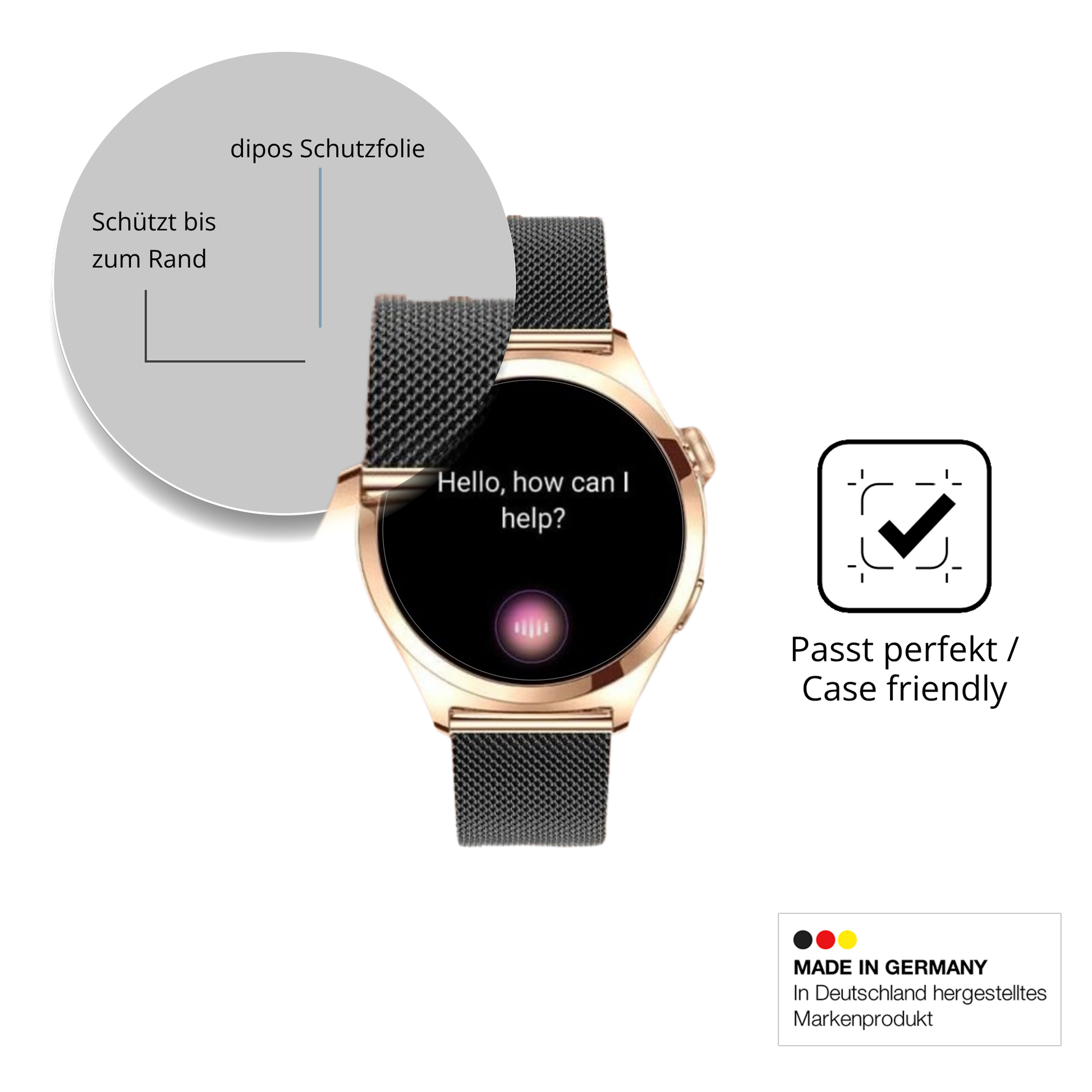 Besonders flexibler Displayschutz mit Anti-Shock-Schicht im Materialmix