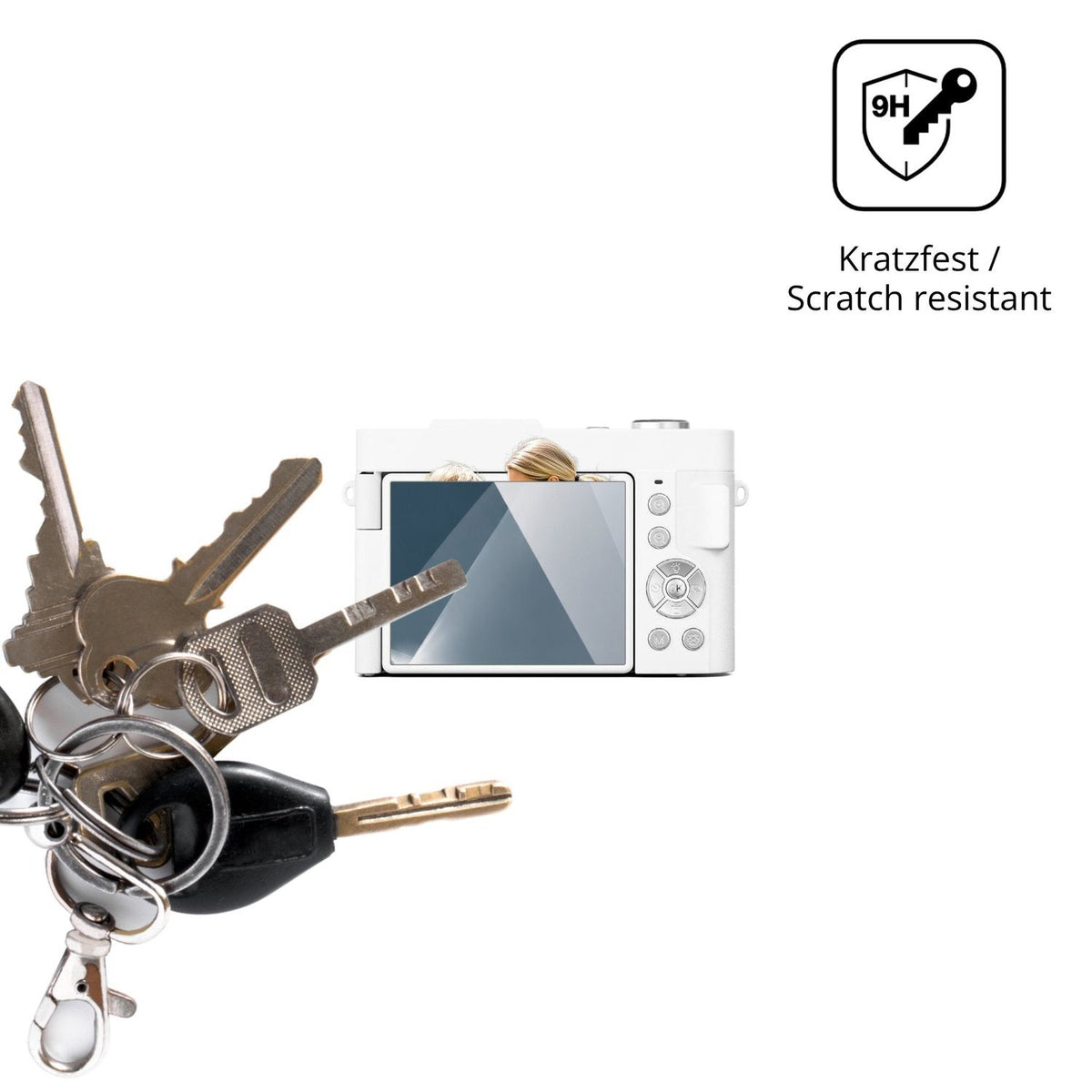 dipos Displayschutz für Nisumkey DC03, transparente Oberfläche, perfekte Passform auch für die Rundungen