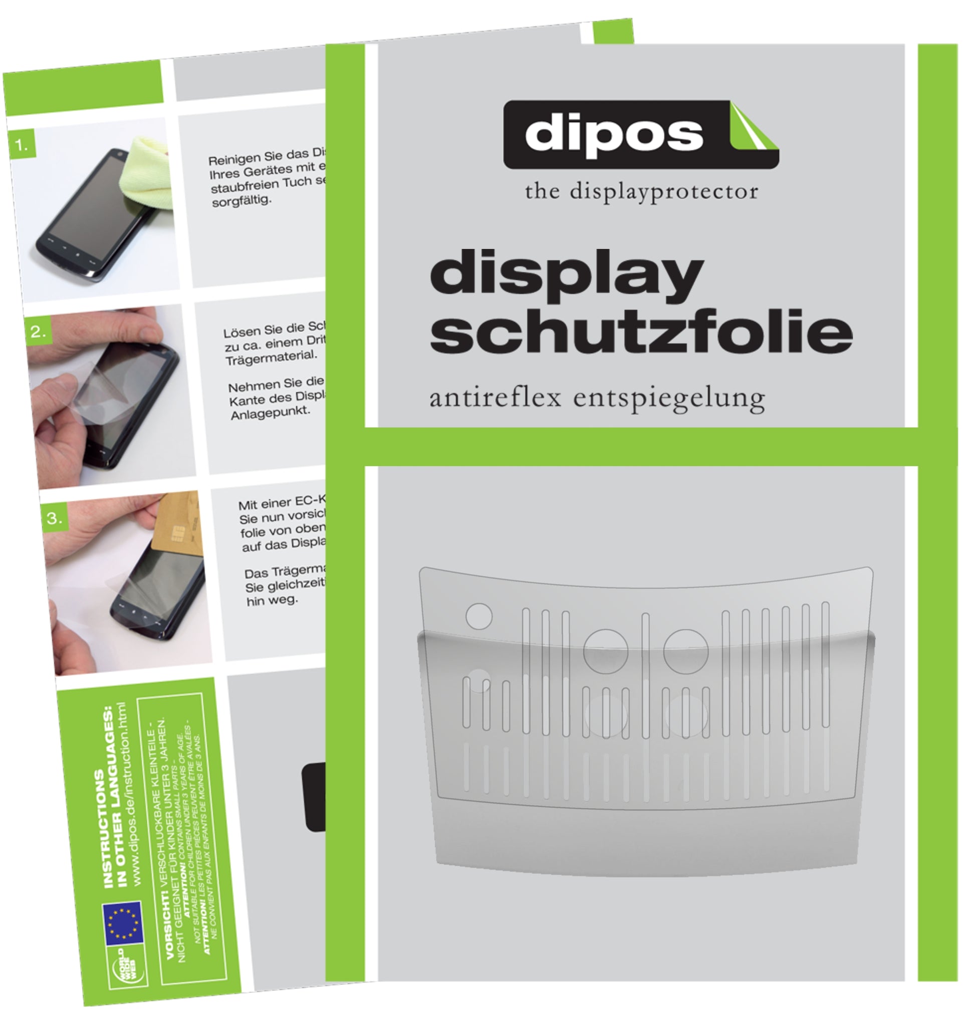 Matte Displayschutzfolie von dipos passend für NIVONA NICR 646 Tropfblech, präziser Zuschnitt und blasenfrei montiert