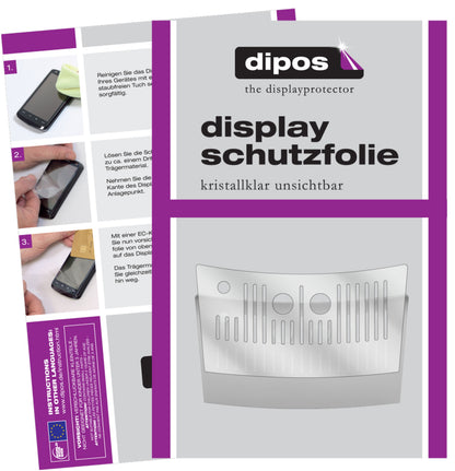 Klare Displayschutzfolie von dipos passend für NIVONA NICR 530 Tropfblech, präziser Zuschnitt und blasenfrei montiert