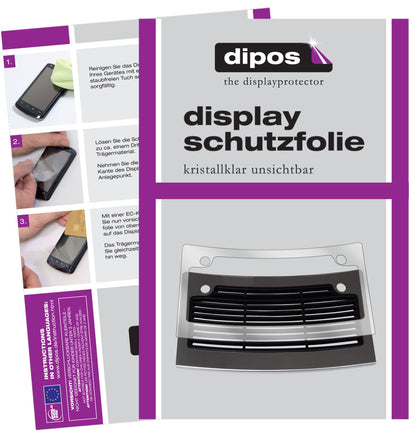 Klare Displayschutzfolie von dipos passend für NIVONA NICR 759 Tropfblech, präziser Zuschnitt und blasenfrei montiert