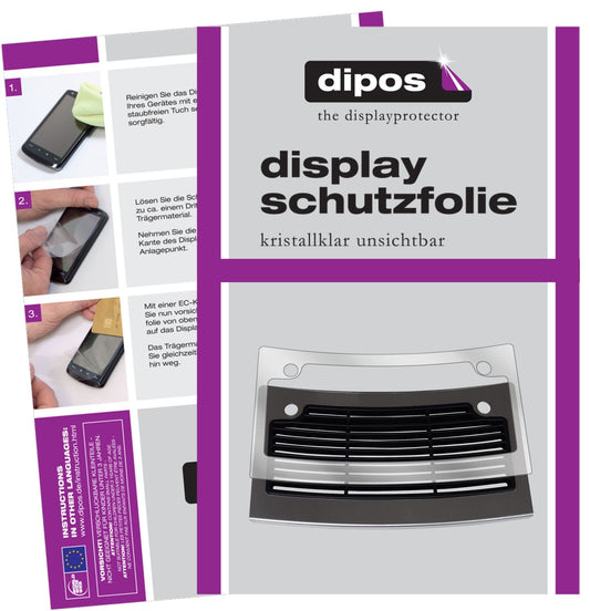 Klare Displayschutzfolie von dipos passend für NIVONA NICR 759 Tropfblech, präziser Zuschnitt und blasenfrei montiert