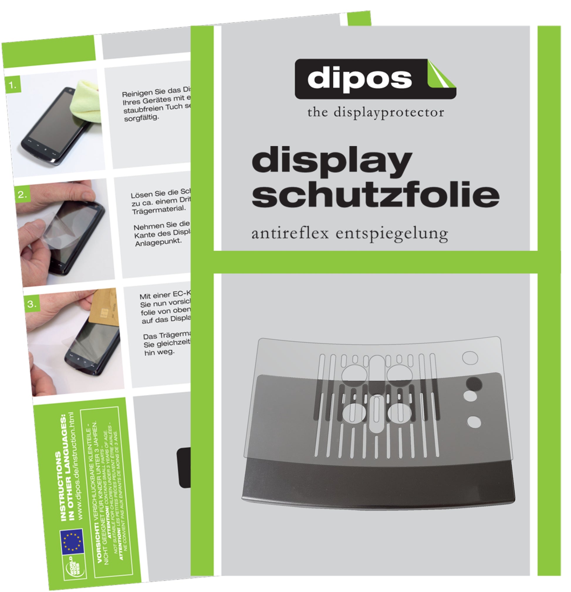 Matte Displayschutzfolie von dipos passend für NIVONA NICR 767 Tropfblech, präziser Zuschnitt und blasenfrei montiert