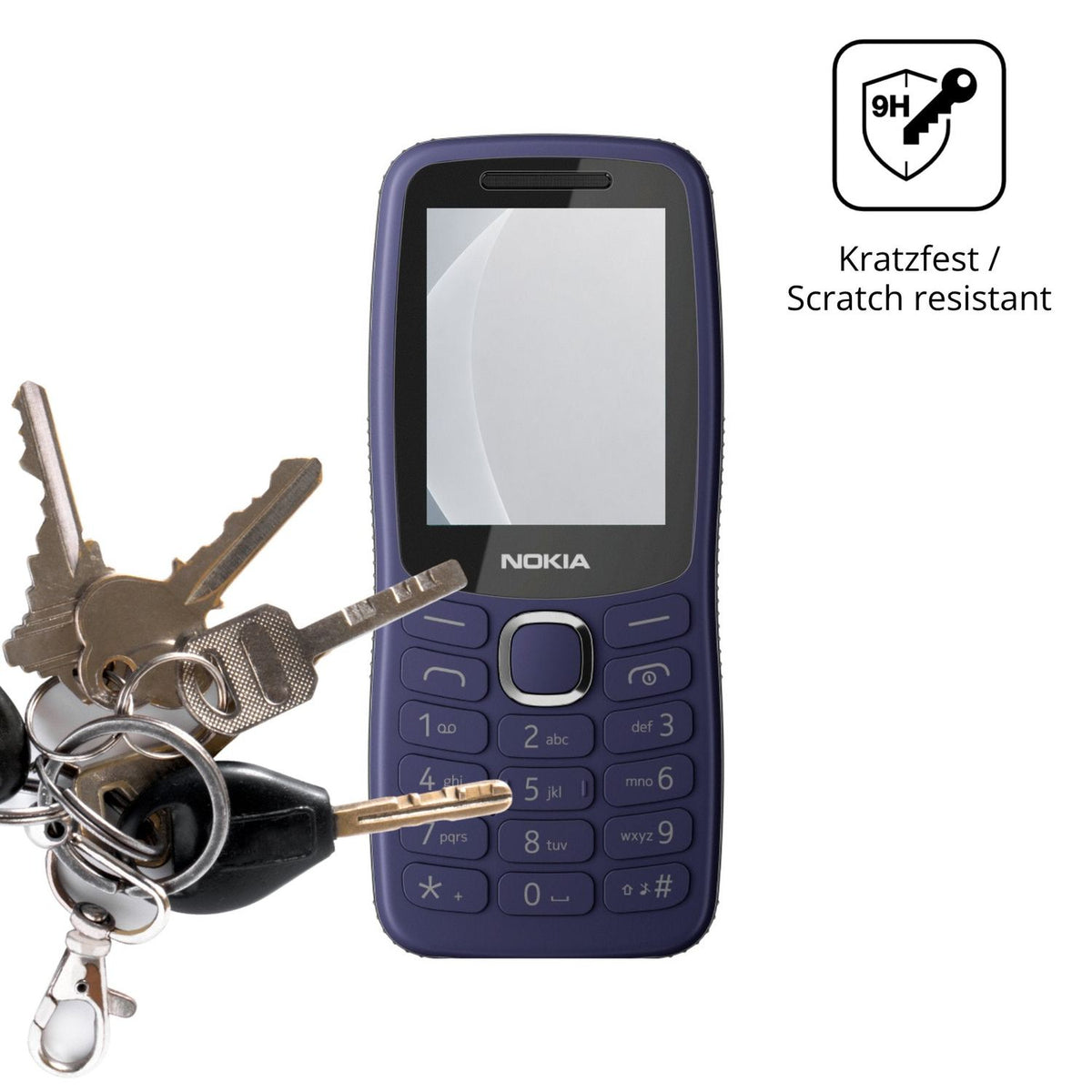 dipos Displayschutz für Nokia 123 Shield, mattierte Oberfläche, robuste Festigkeit und perfekte Passform