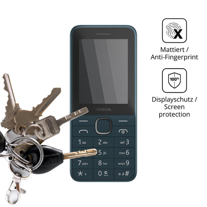 dipos Displayschutz für Nokia 225 4G, mattierte Oberfläche, Blickschutzfilter und perfekter Passform