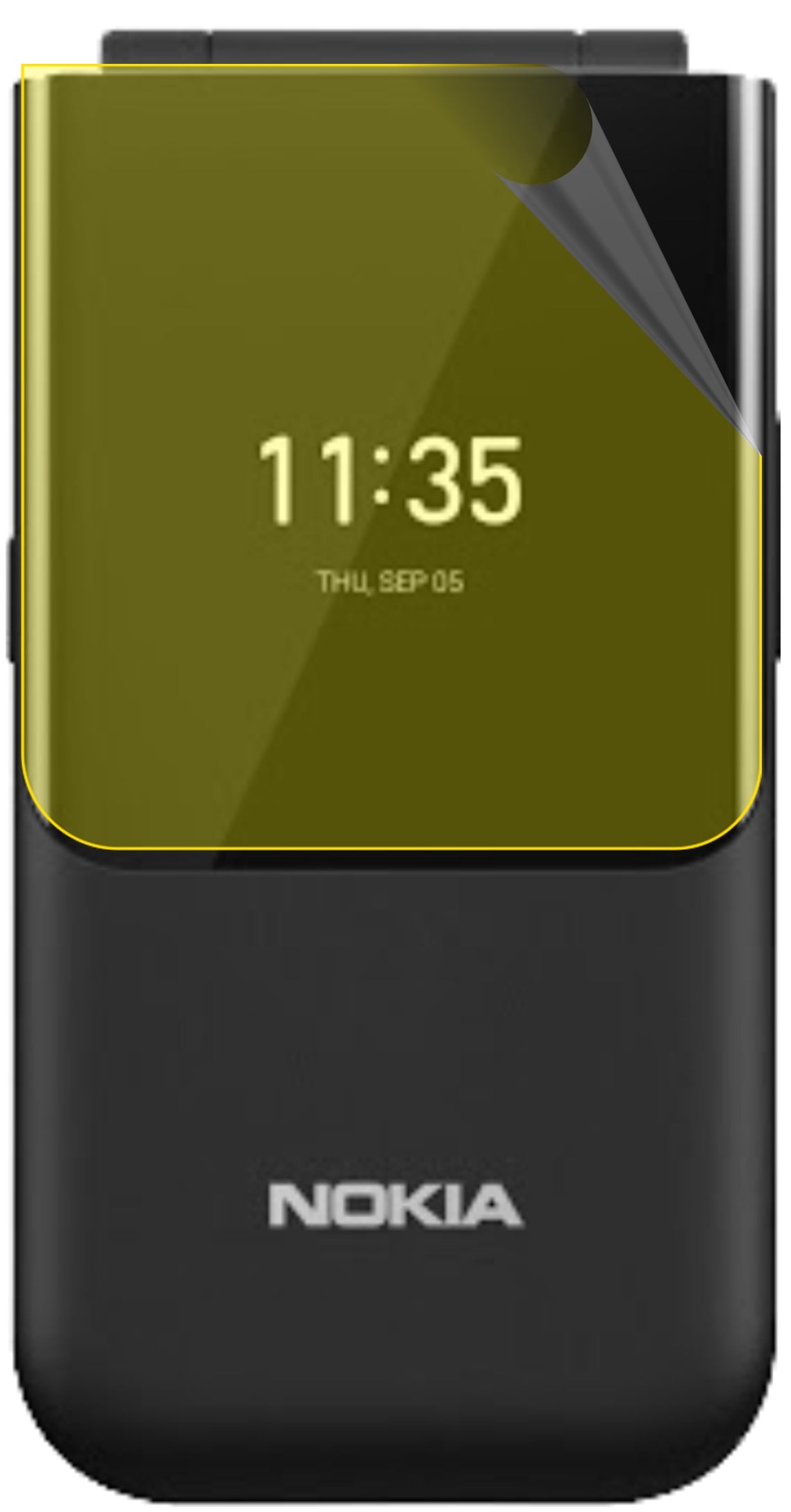 dipos Displayschutz für Nokia 2720 Flip Rückseite, transparente Oberfläche, geringe Dicke und perfekte Passform