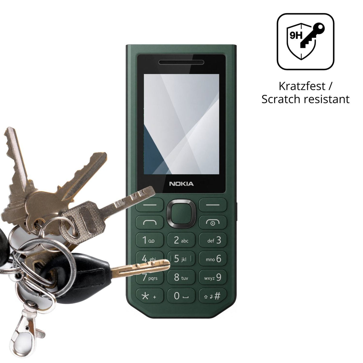 dipos Displayschutz für Nokia 300 Power Bank, transparente Oberfläche, perfekte Passform auch für die Rundungen