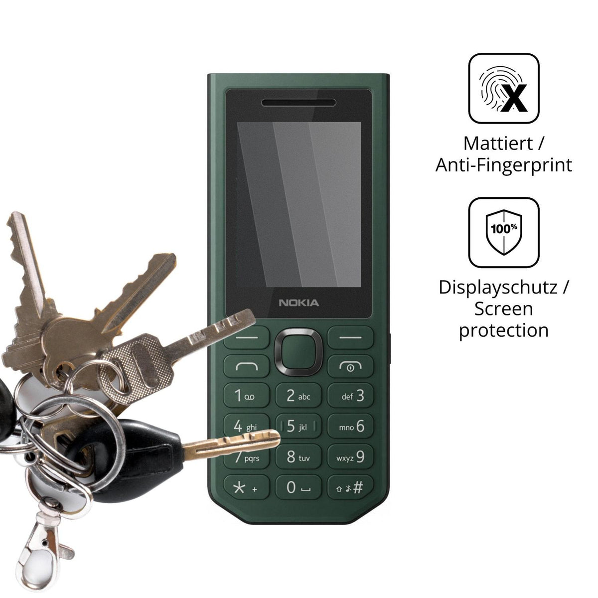 dipos Displayschutz für Nokia 300 Power Bank, mattierte Oberfläche, Blickschutzfilter und perfekter Passform