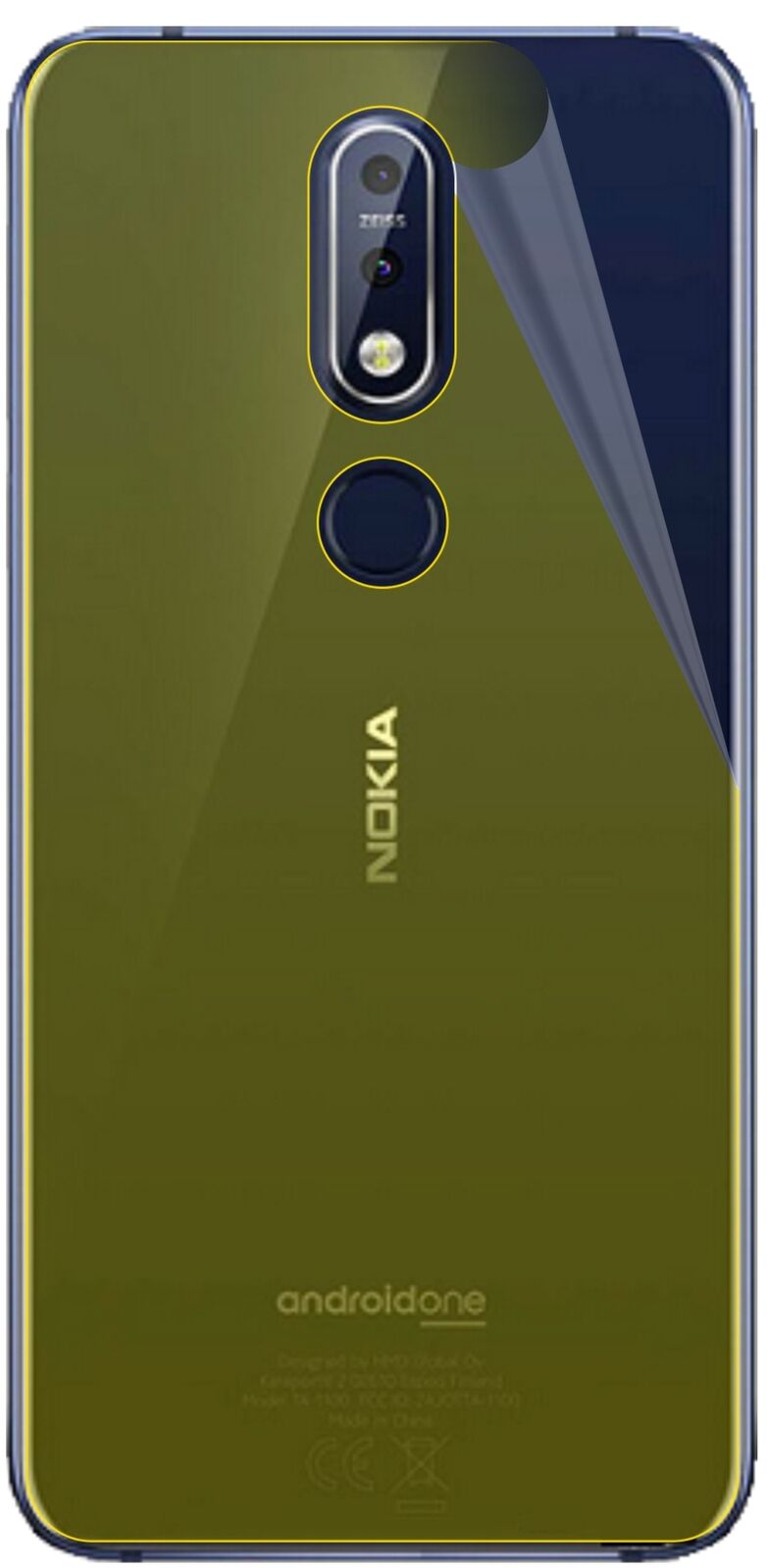 dipos Displayschutz für Nokia X7 (2018) Rückseite, transparente Oberfläche, geringe Dicke und perfekte Passform