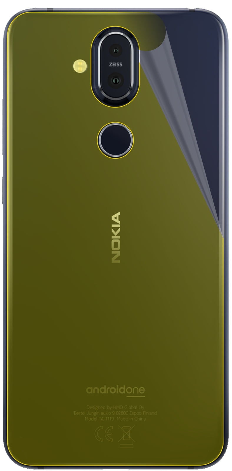 dipos Displayschutz für Nokia 8.1 Rückseite, transparente Oberfläche, geringe Dicke und perfekte Passform