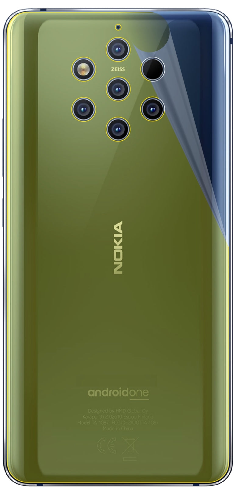 dipos Displayschutz für Nokia 9 PureView Rückseite, transparente Oberfläche, geringe Dicke und perfekte Passform