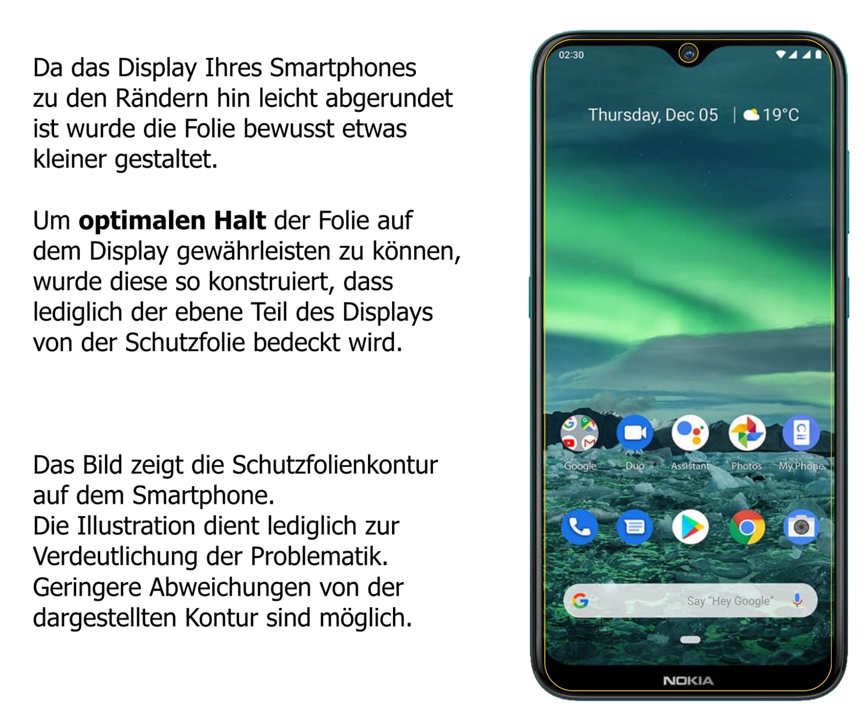 Dünne und klare Folie passend zugeschnitten für Nokia 46083