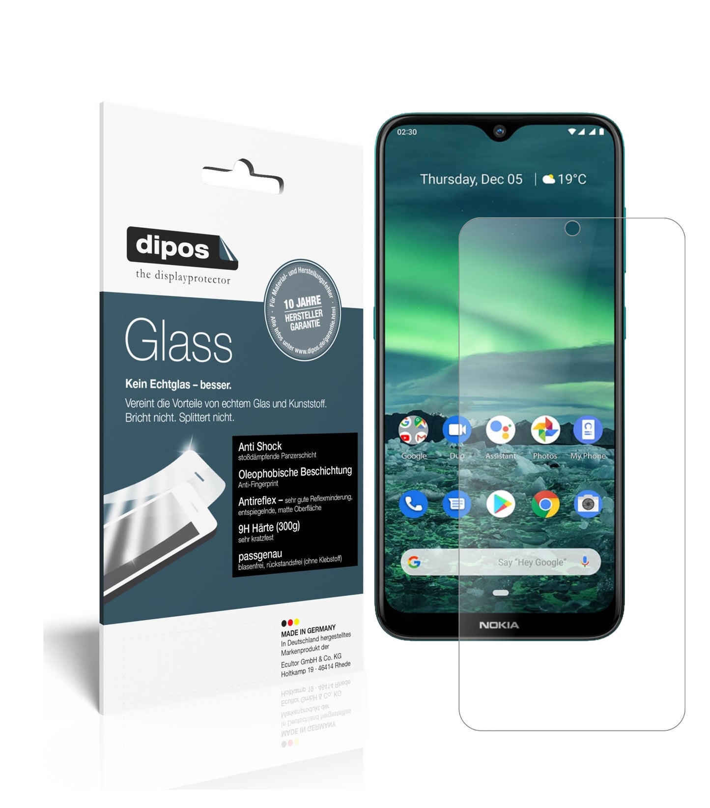 Matte Displayschutzfolie von dipos passend für Nokia 46083, 9H kratzfest und blasenfrei montiert