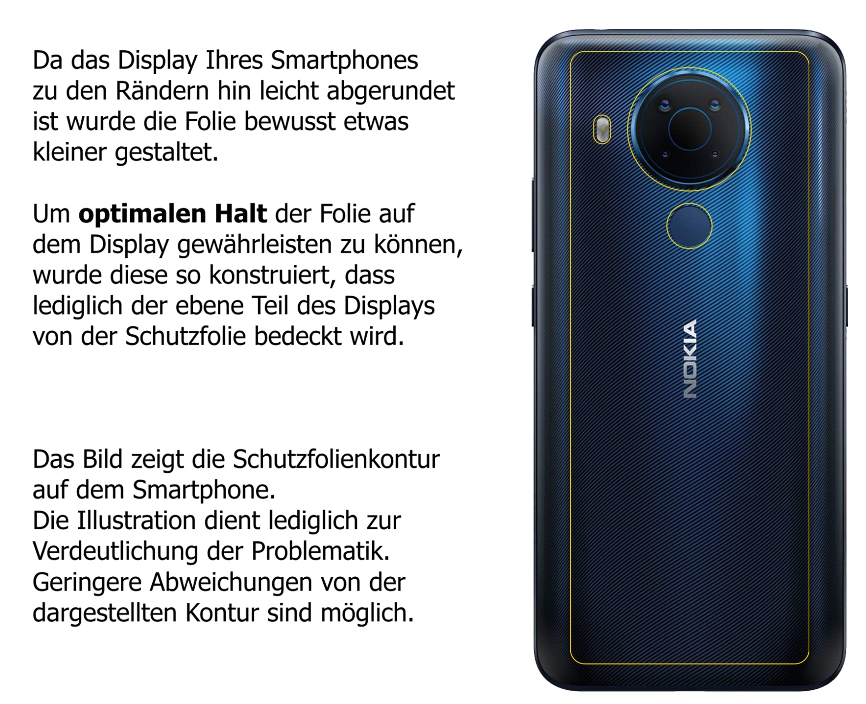 dipos Displayschutz für Nokia 5.4 Rückseite, mattierte Oberfläche, robuste Festigkeit und perfekte Passform