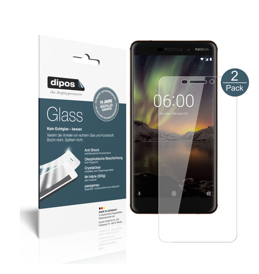 Perfekte Passform und ultimative Qualität: Unser 9H Panzerglas bietet Schutz für Nokia-6 (2018)