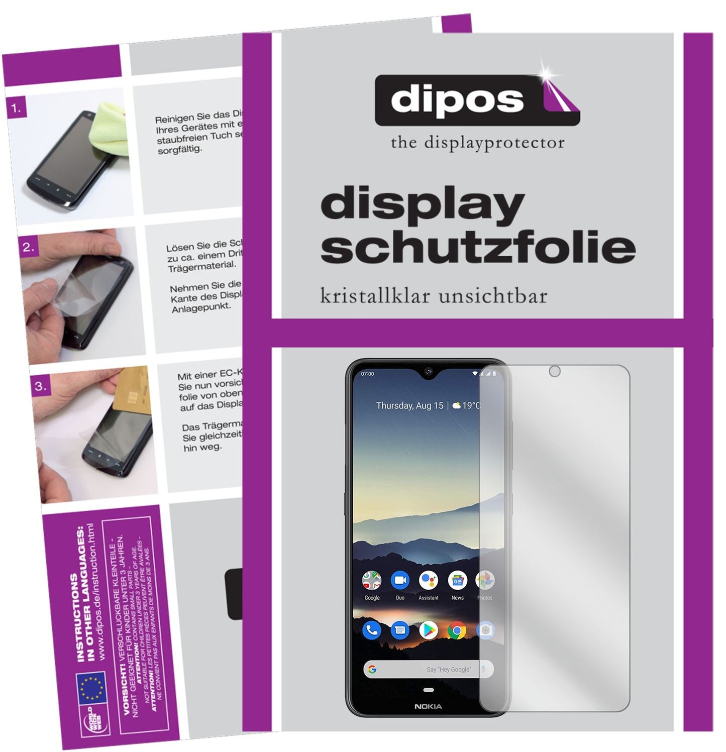 4x Schutzfolie klar für Nokia 46060 Display-Schutzfolie