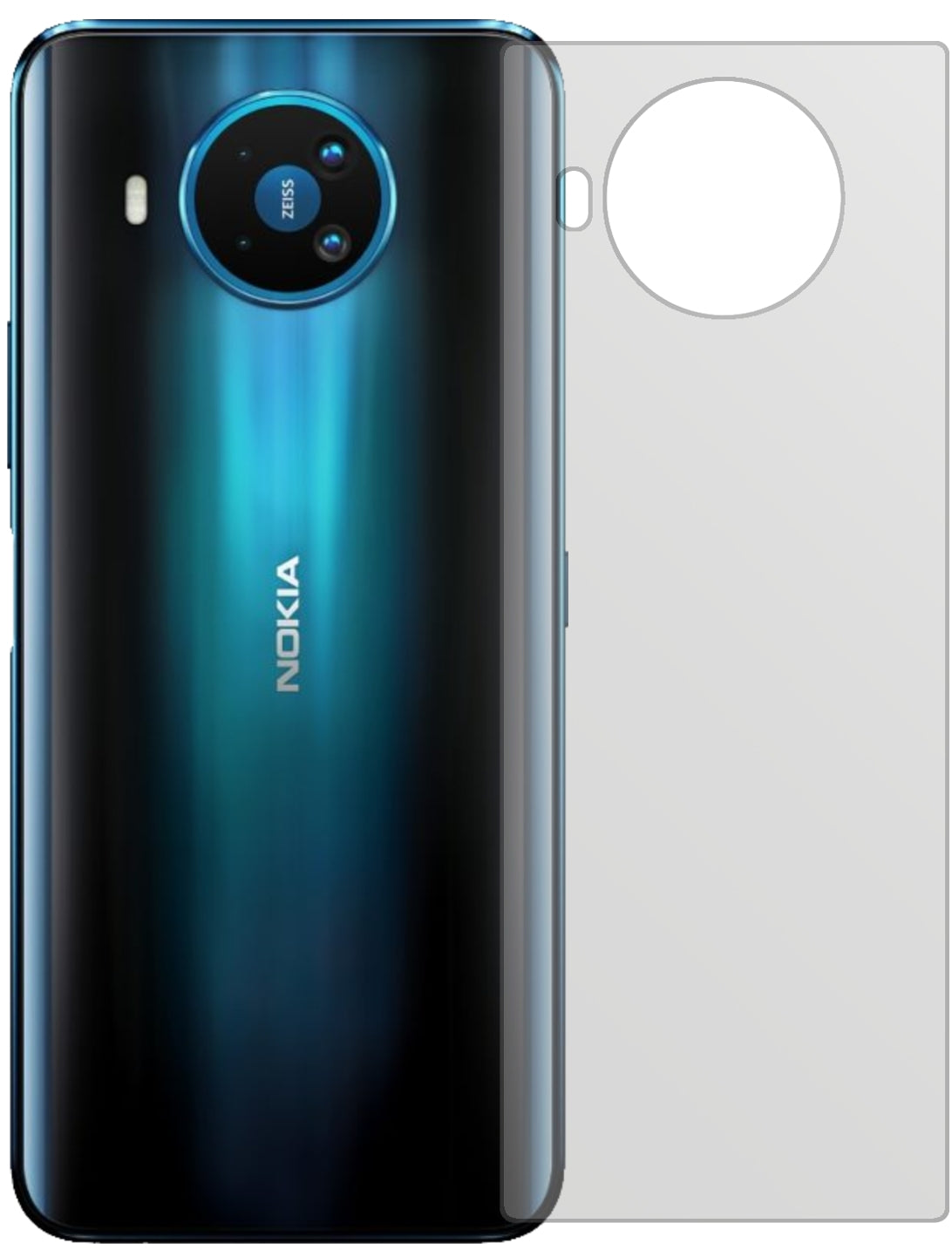 1x Schutzfolie matt für Nokia 8.3 5G Rückseite Display-Schutzfolie