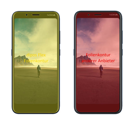 3x 3D Full Cover Schutzfolie für Nokia C2 Tava