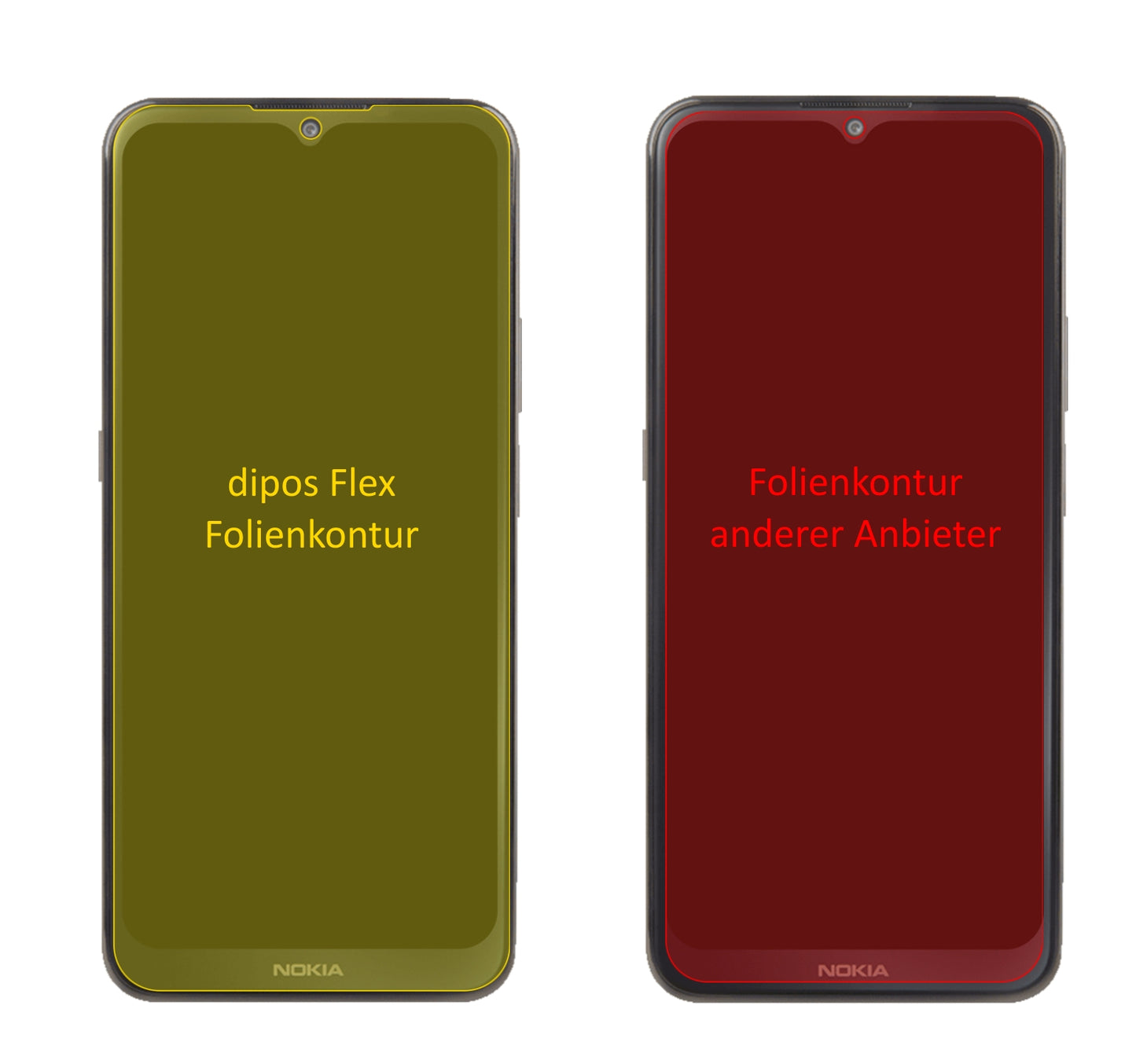3x 3D Full Cover Schutzfolie für Nokia G300