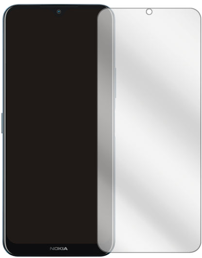 NokiaG50 mit aufgebrachter dipos Displayschutzfolie, glasklare Darstellung ohne Einschränkungen
