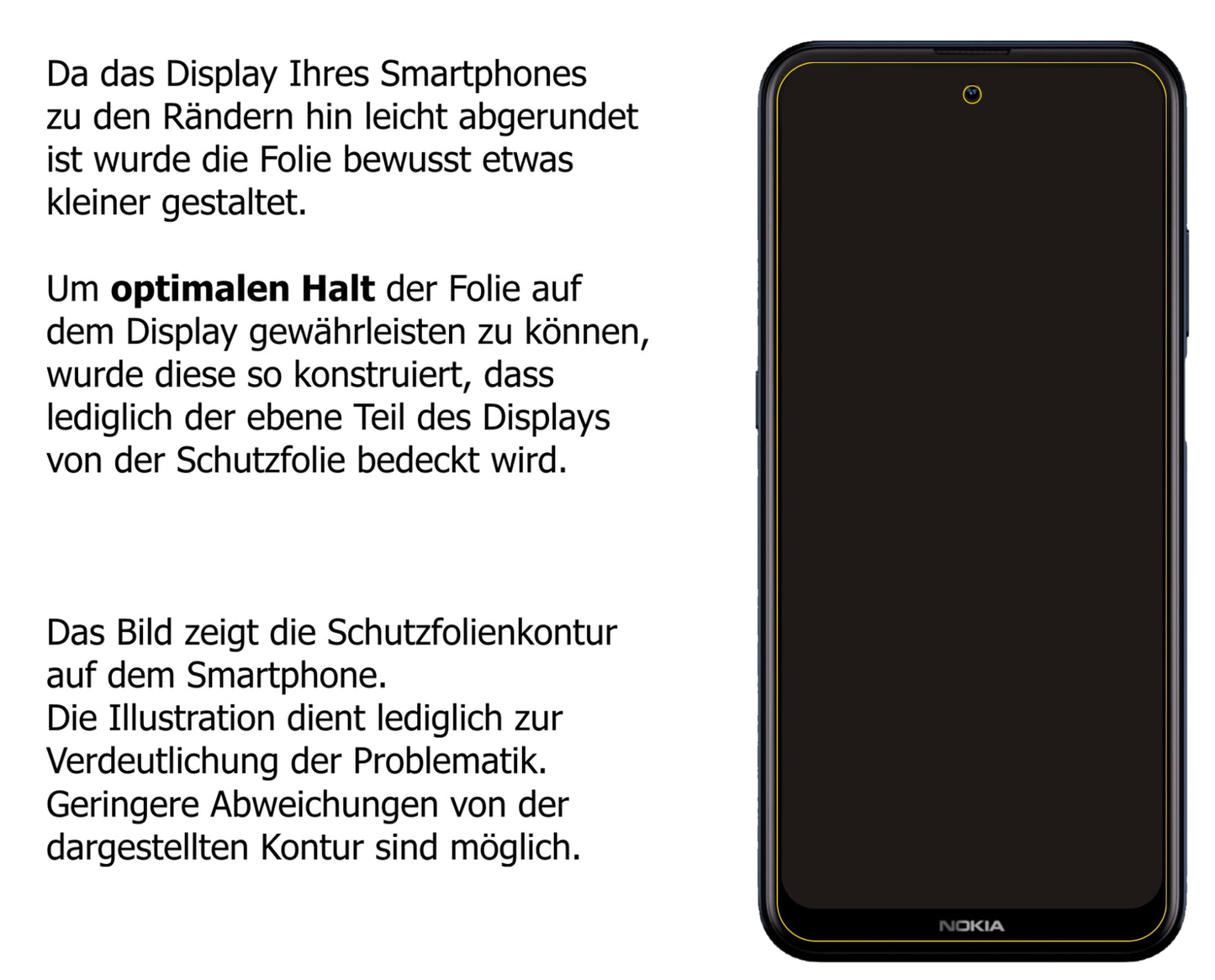 Dünne und klare Folie passend zugeschnitten für Nokia X100