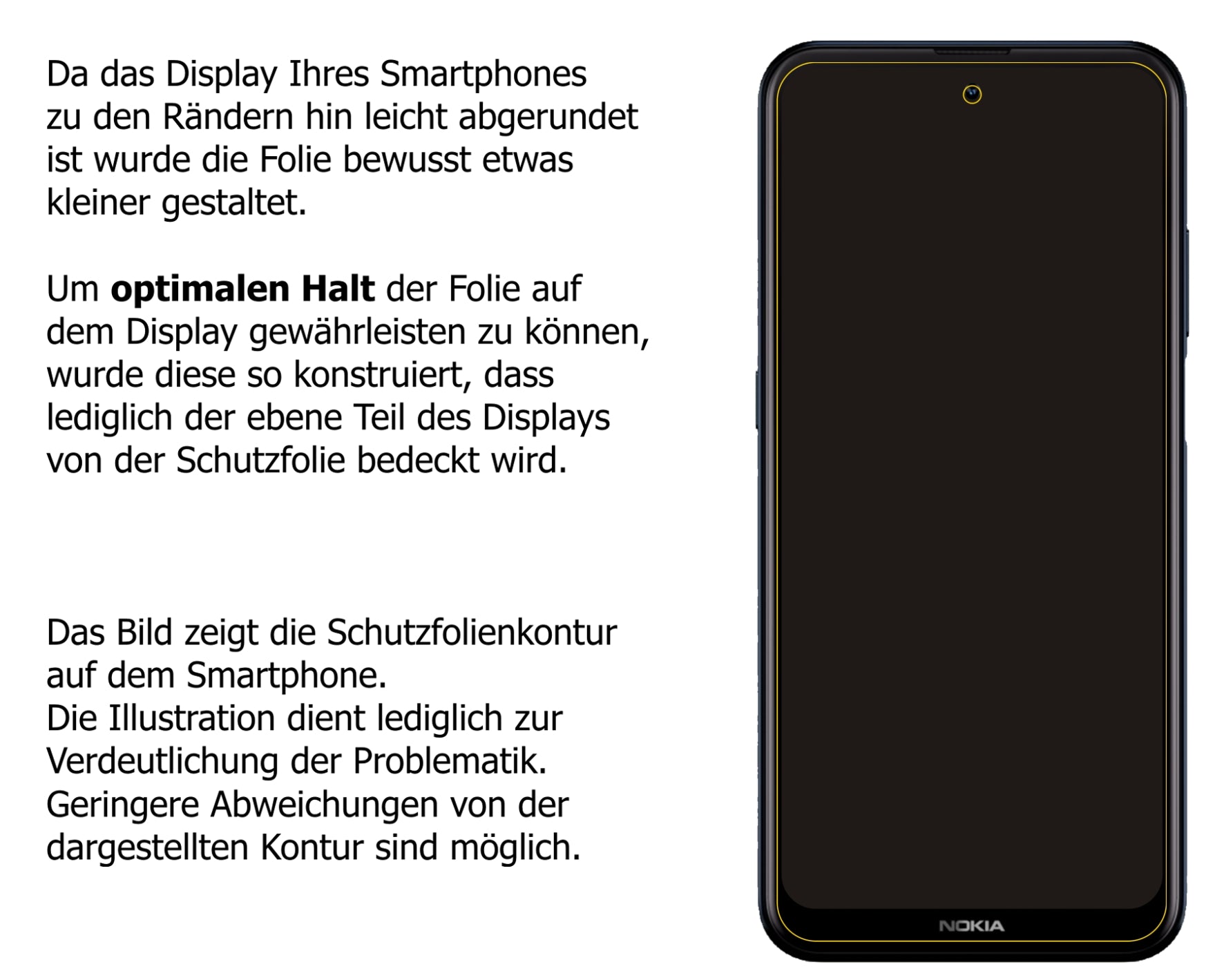 Dünne und klare Folie passend zugeschnitten für Nokia X100