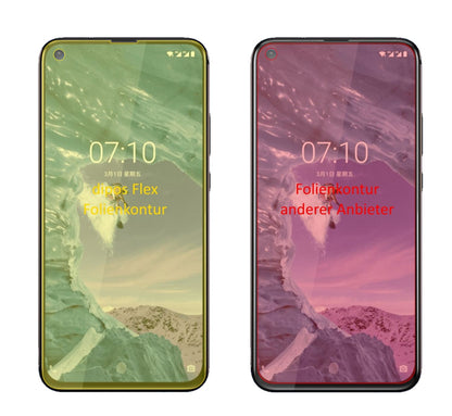 2x 3D Full Cover Schutzfolie für Nokia X71