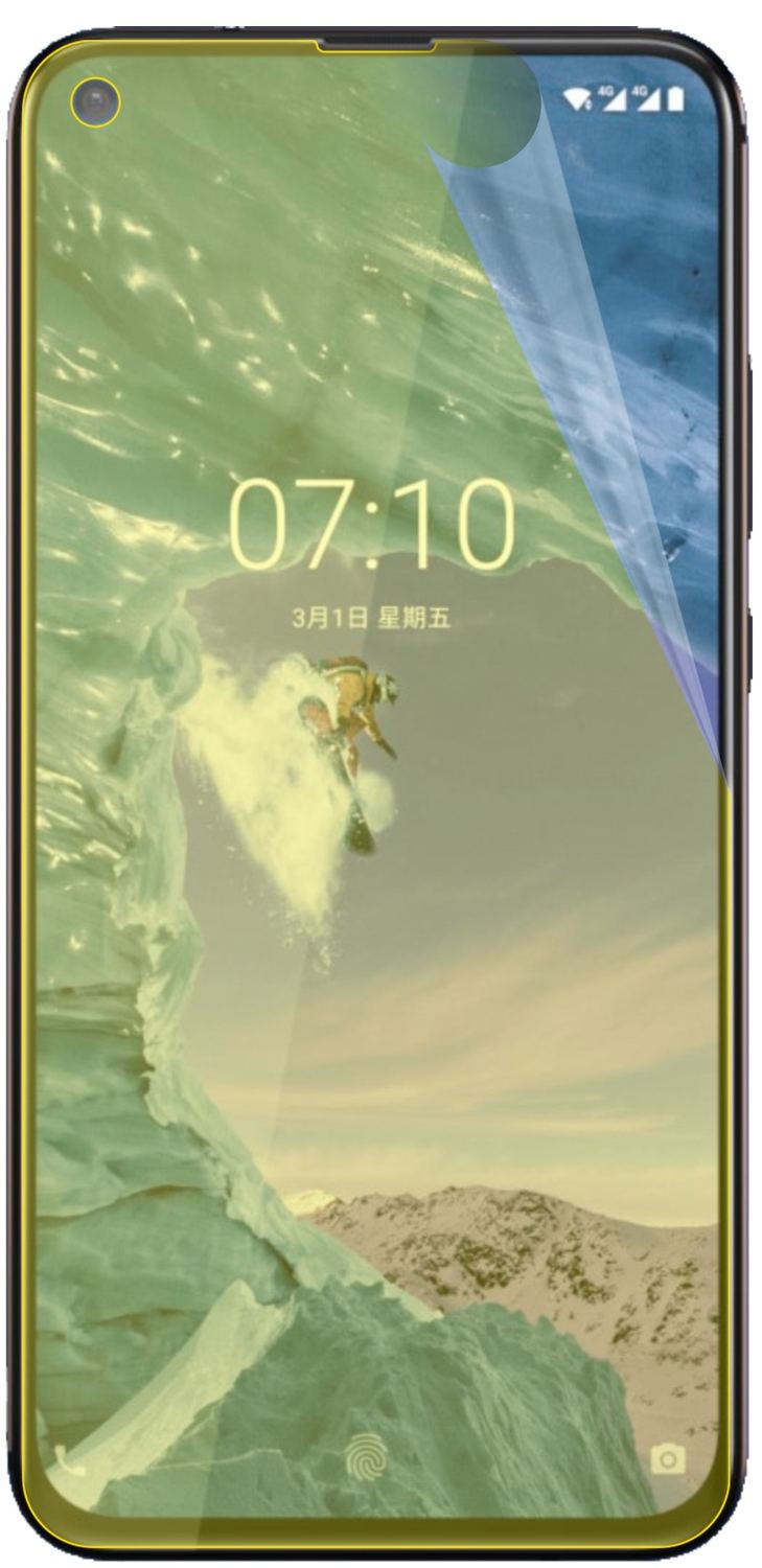 2x 3D Full Cover Schutzfolie für Nokia X71