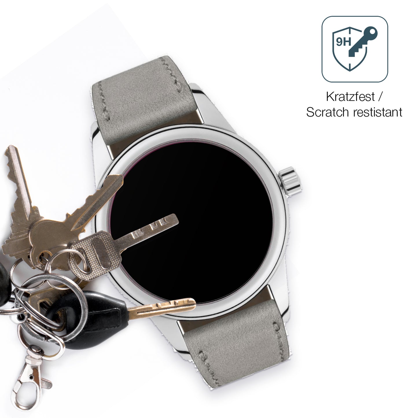 dipos Displayschutz für NOMOS Glashütte Club, mattierte Oberfläche, robuste Festigkeit und perfekte Passform