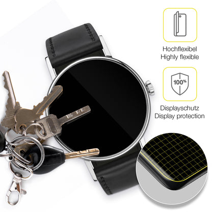 dipos Displayschutz für NOMOS Glashütte Ludwig, transparente Oberfläche, geringe Dicke und perfekte Passform